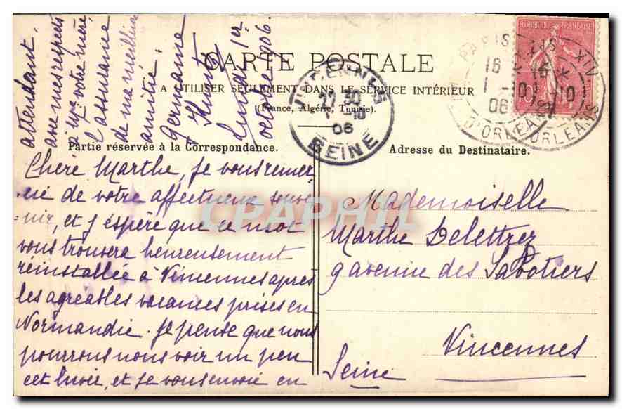 CPA Paris Ancienne maison et musee Victor Hugo  — Rückseite