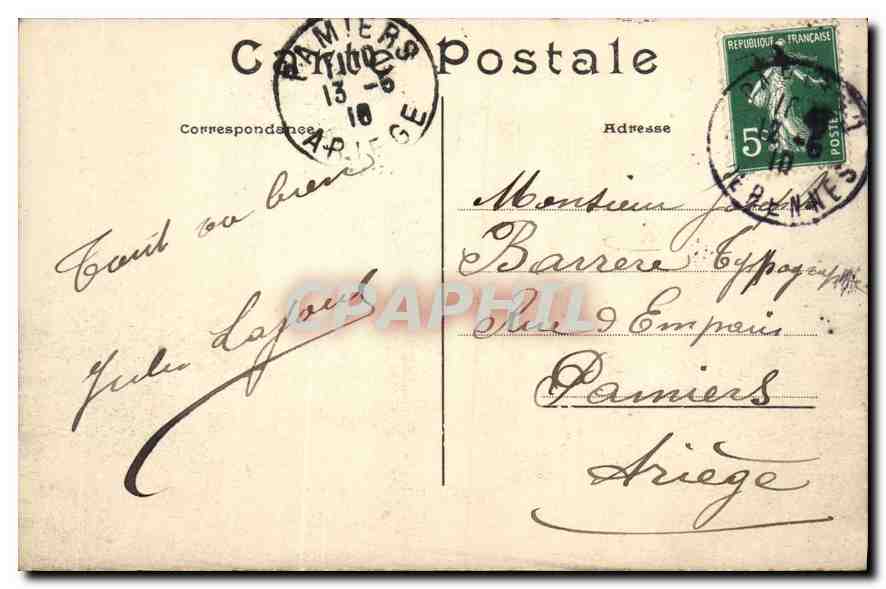 CPA Paris La Chambre des Deputes  — Rückseite