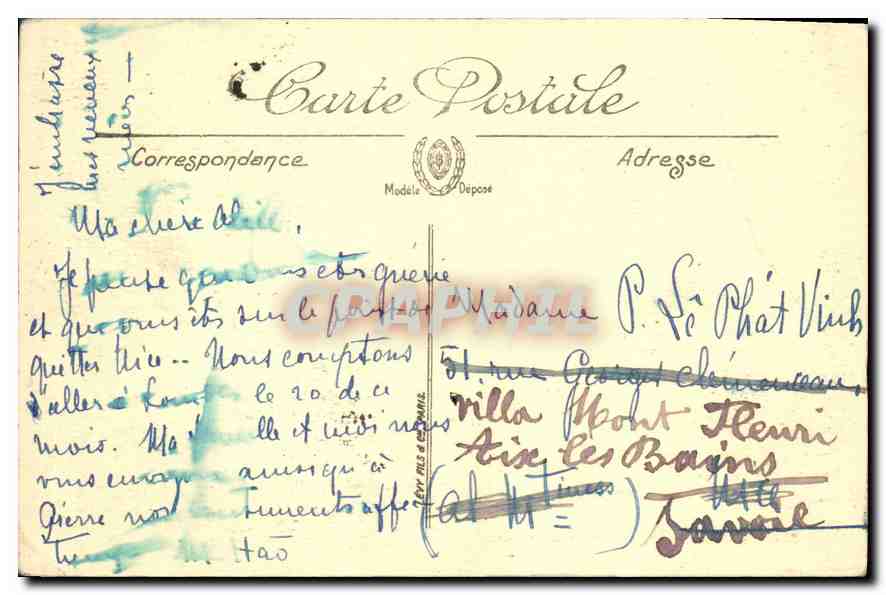 CPA Paris Le Conseil d'Etat  — Rückseite