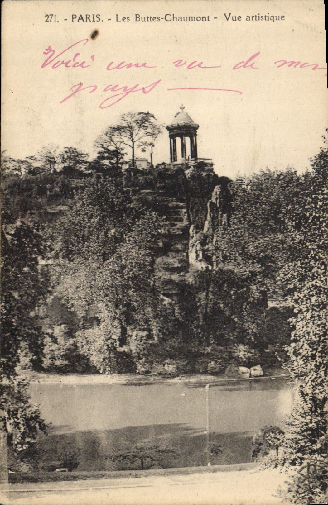 CPA Paris Les Buttes Chaumont Vue artistique 