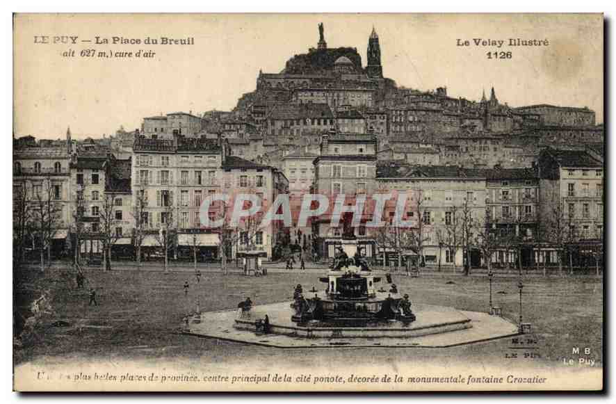 CPA Le Puy La Place du Breuil 