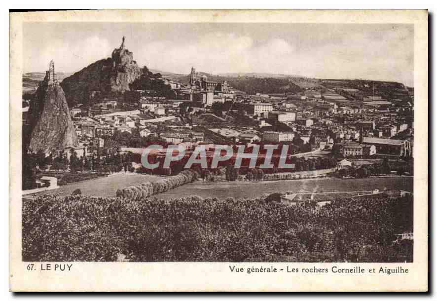 Le Puy — Allgemeiner Blick — Die Felsen Corneille und Aiguilhe