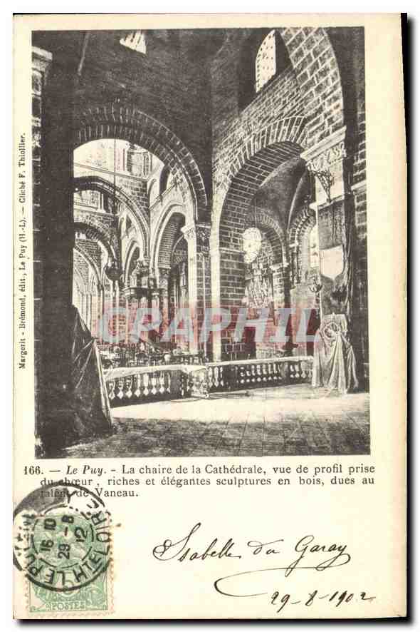 CPA Le Puy la chaire de la Cathedrale 