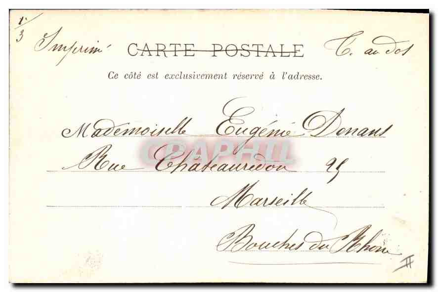 CPA Le Puy la chaire de la Cathedrale  — Back