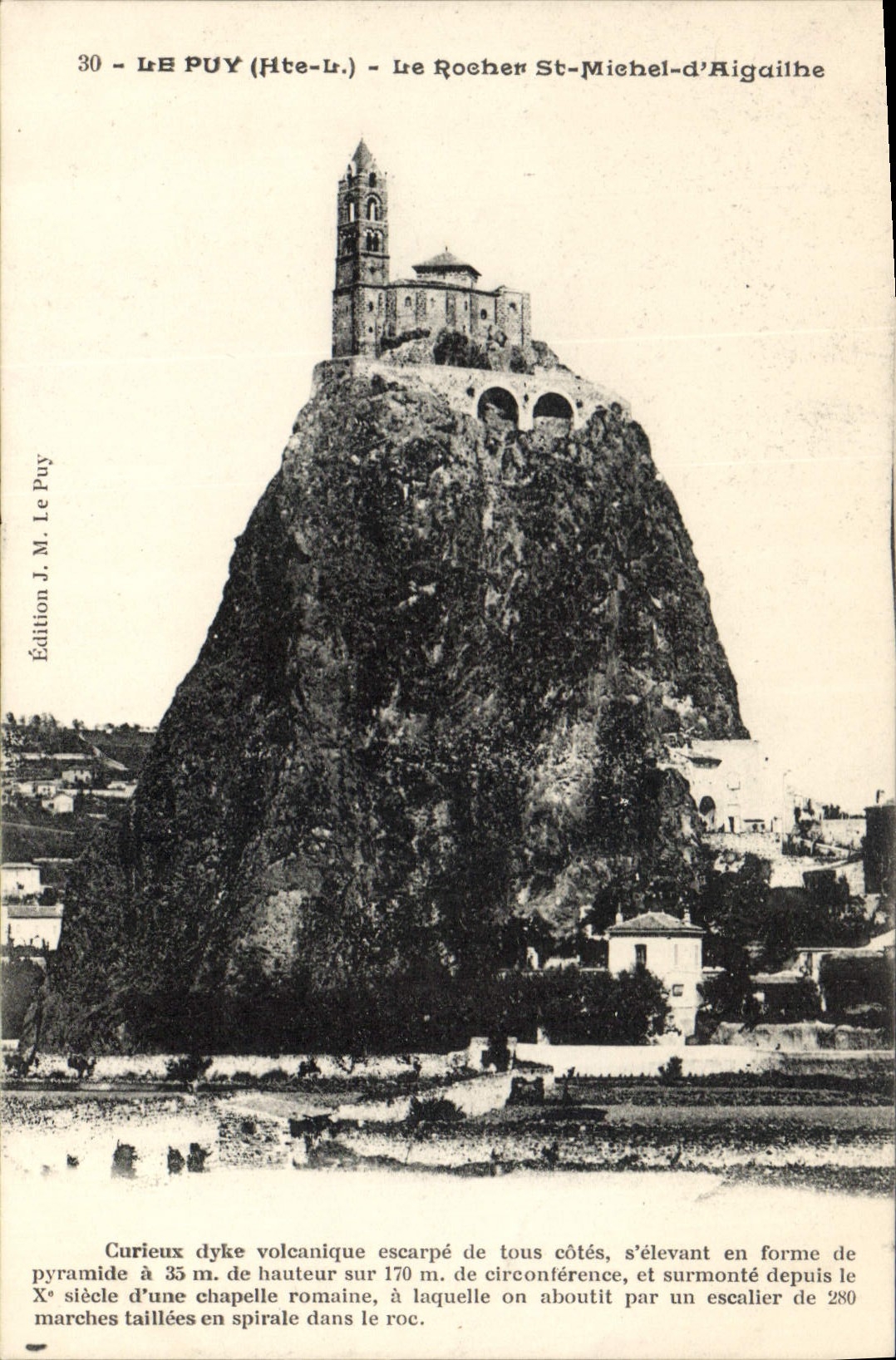 CPA Le Puy Hte Lr Le Rocher St Michel d'Aiguilhe 