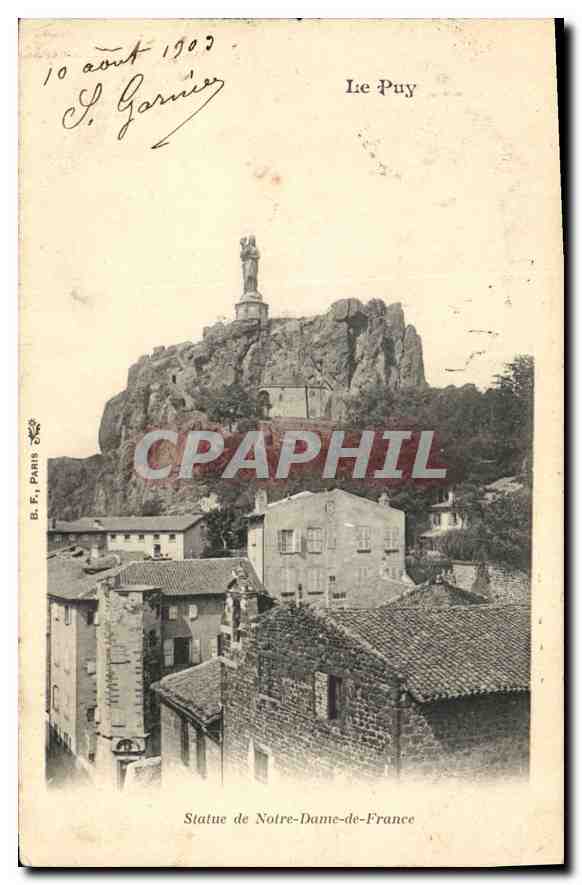 CPA Le Puy Statue de Notre Dame de France 