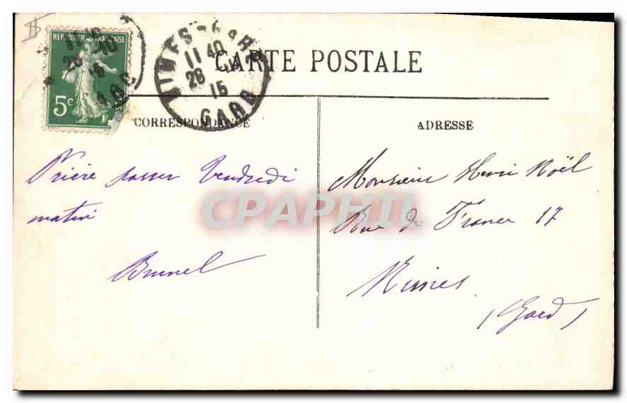 CPA Le Puy La Tour Pannessac  — Back