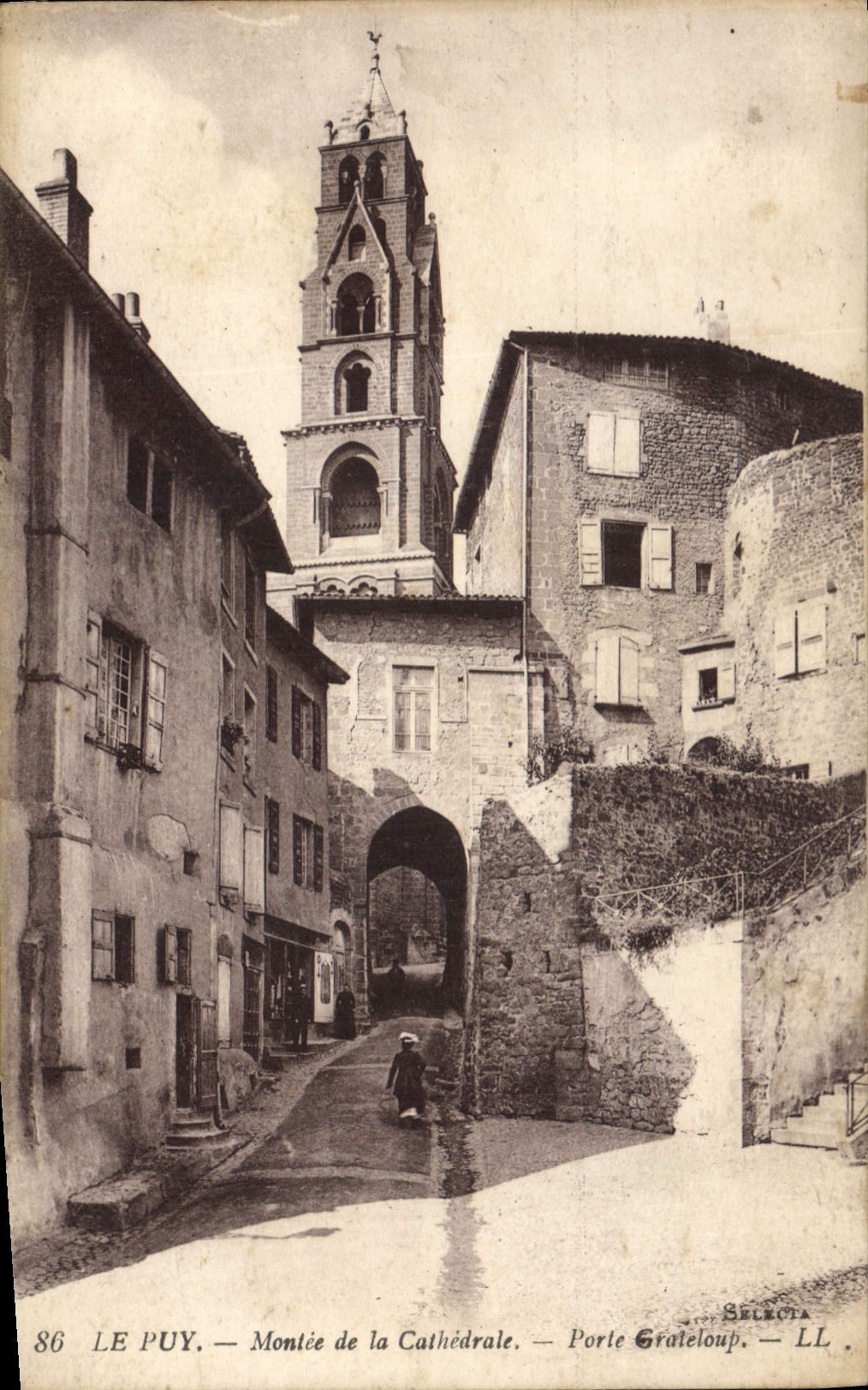 Le Puy — Montée de la Cathédrale — Porte Grateloup — Selecta LL n°86