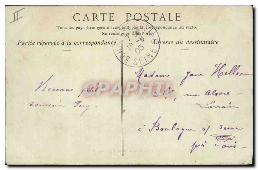 CPA Le Puy Vue generale prise de la Cote de Rochearnaud  — Back