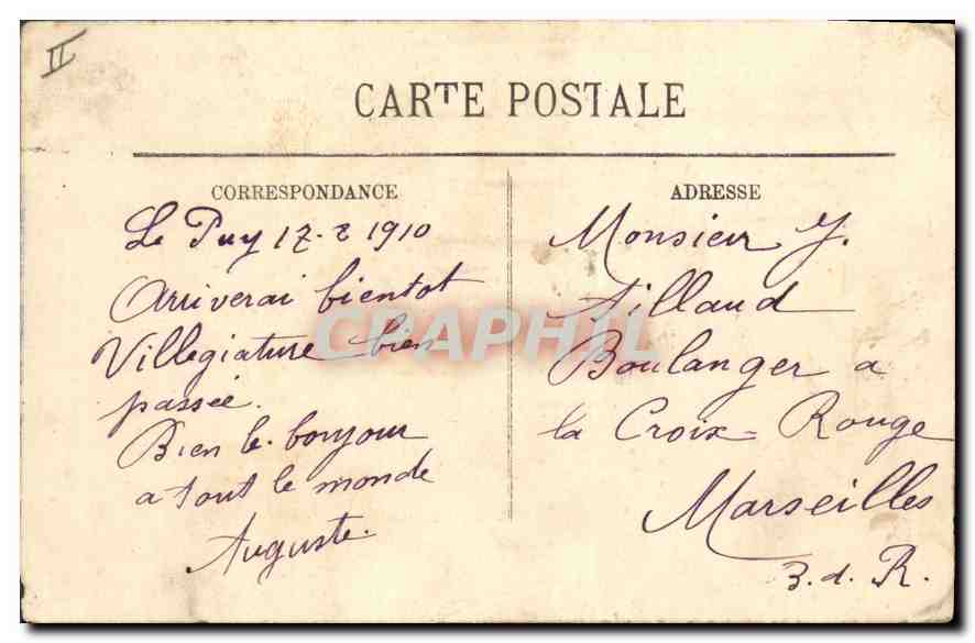 CPA Le Puy Vue generale des Quatre Rochers  — Back