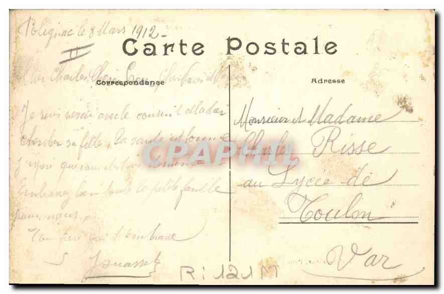 CPA Le Puy en Velay Hte Loire Eglise St Laurent contenant le Tombeau de Duguesclin  — Back