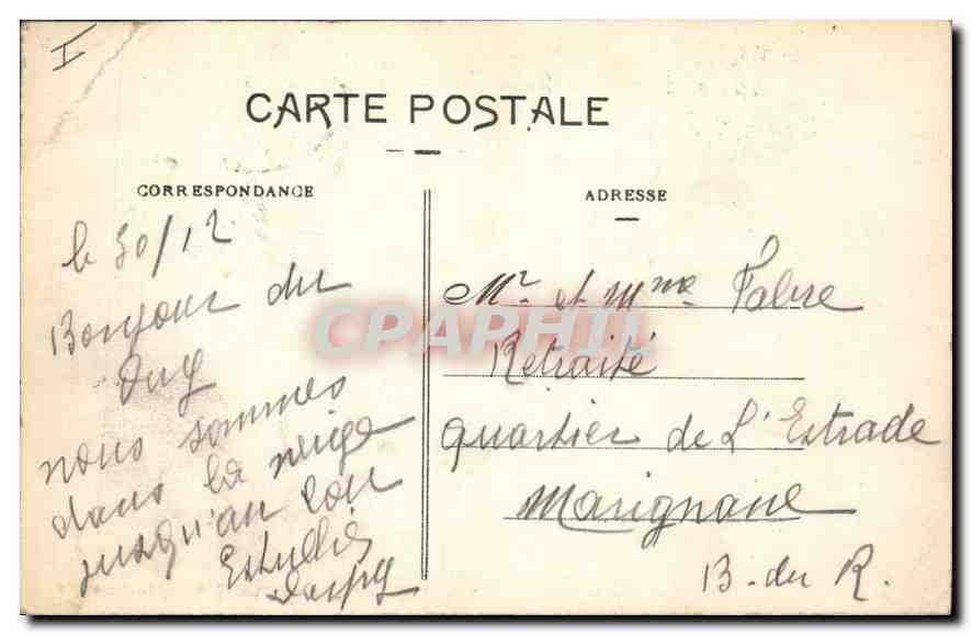 CPA Le Puy Eglise Saint Laurent et Rocher Corneille  — Rückseite