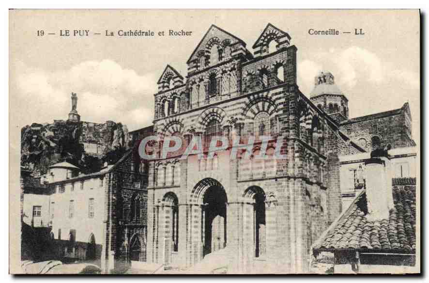 CPA Le Puy La Cathedrale et Rocher 
