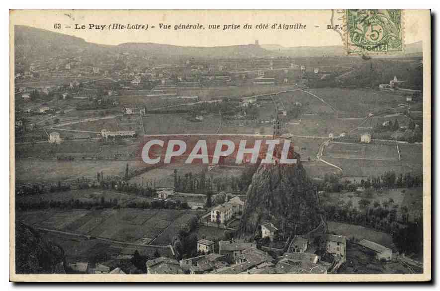 CPA Le Puy Hte Loire Vue generale vue prise du Cote d'Aiguilhe 