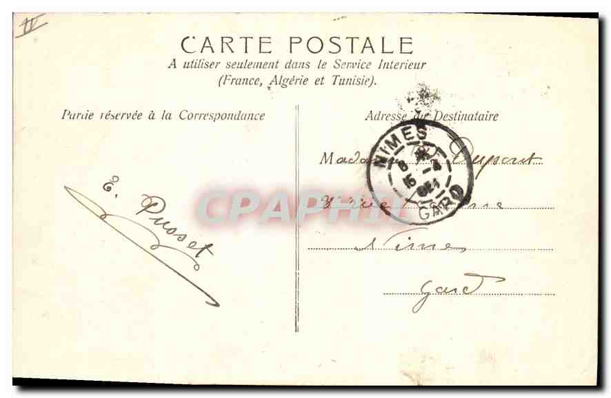 CPA Hte Loire Le Puy Rocher St Michel d'Aiguilhe  — Back