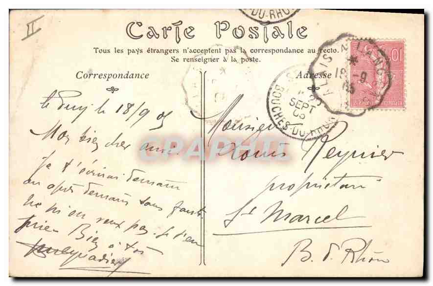 Le Puy — Vue générale prise d'Espaly — ND Pbol — Verso