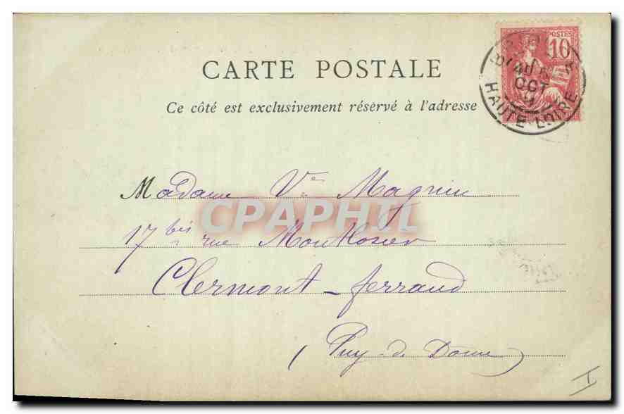 CPA Basilique de ND du Puy Porte du For  — Back
