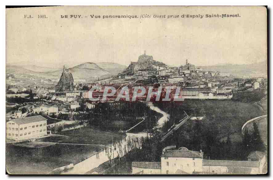 CPA Le Puy Vue panoramique Cote ouest prise d'Espaly Saint Marcel 