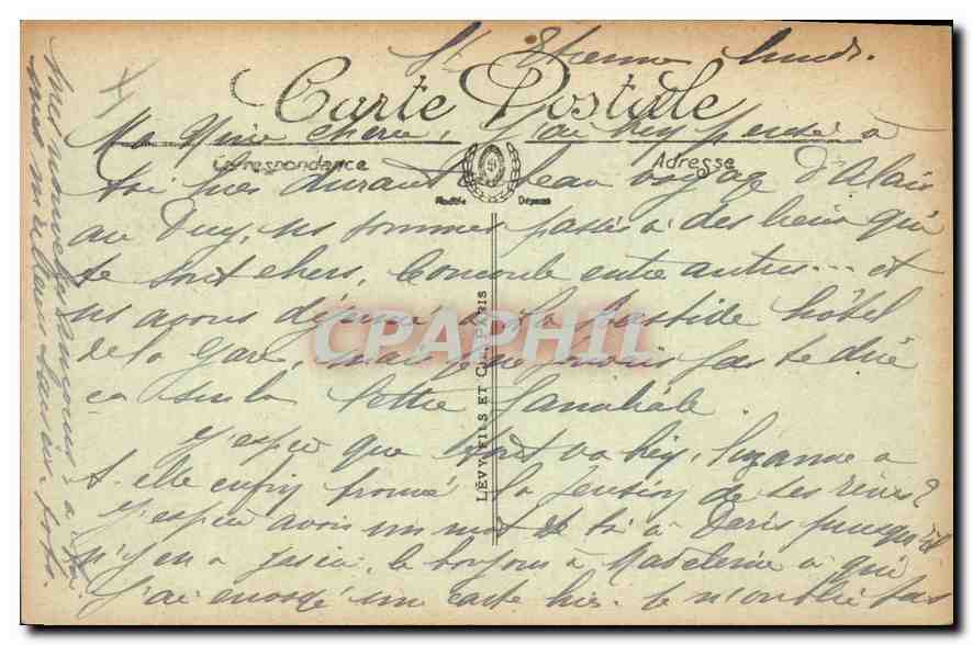 CPA Le Puy La Tour Pannessac  — Back