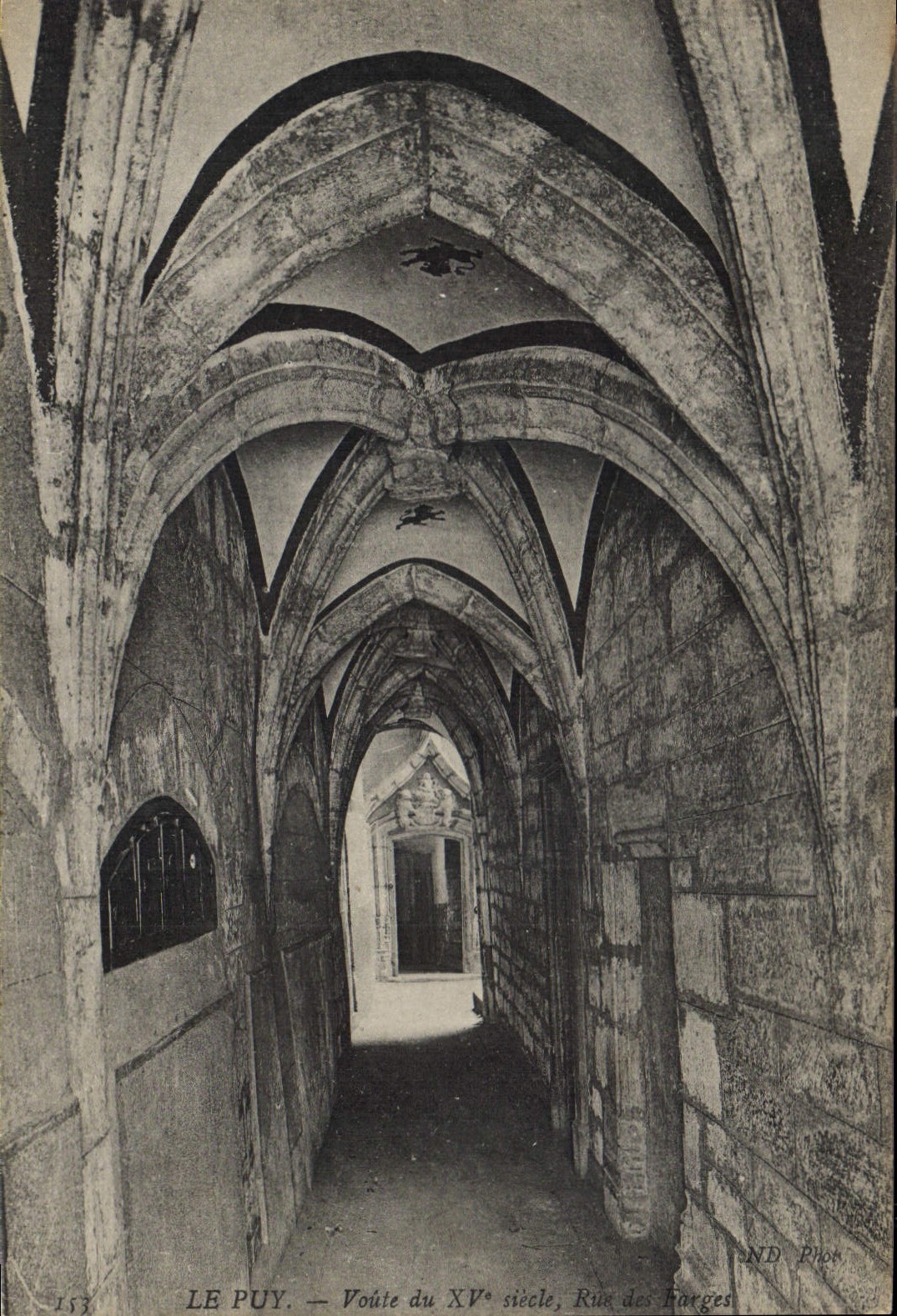 Le Puy — Voûte du XVᵉ siècle, Rue des Harges