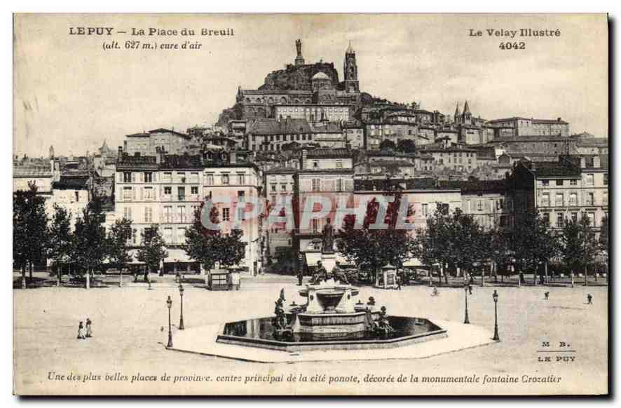 CPA Le Puy La Place du Breuil 