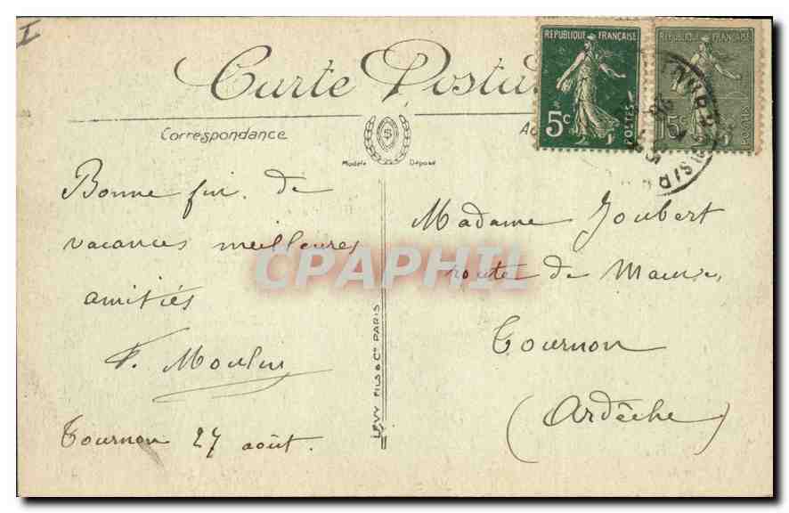 CPA Rocher Corneille  — Back