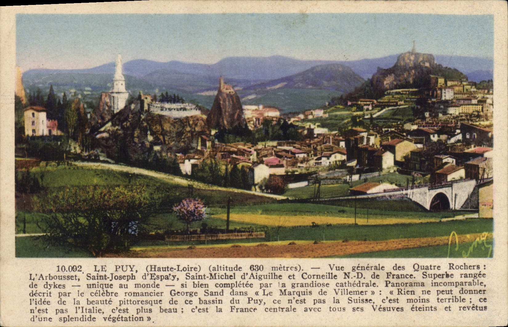 CPA Le Puy Haute Loire Vue generale des Quatre Rochers L'Arbousset 