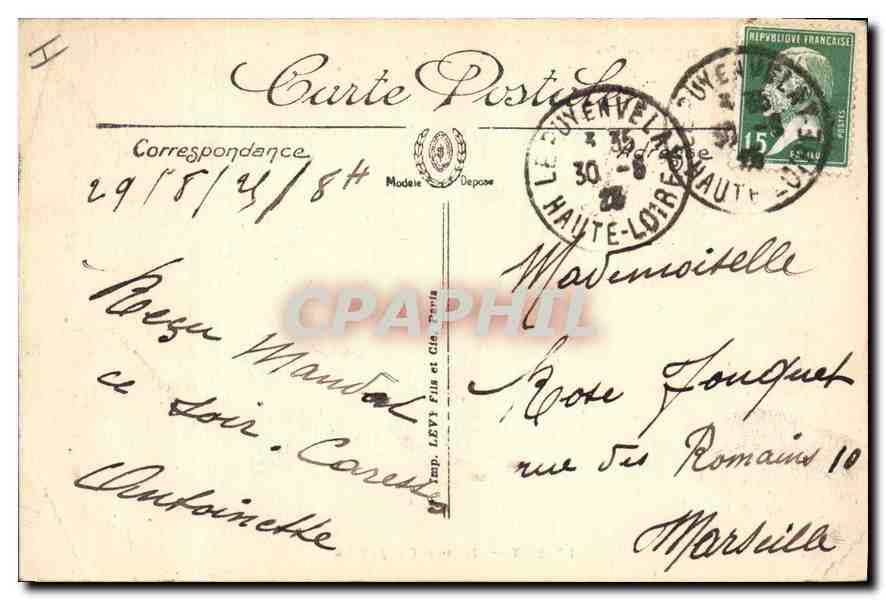 CPA Le Puy Musee Crozatier  — Back