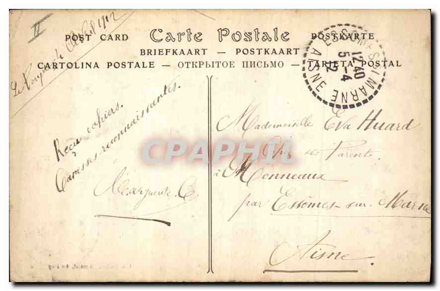 CPA Le Puy Le rocher Corneille et la cathedrale  — Rückseite