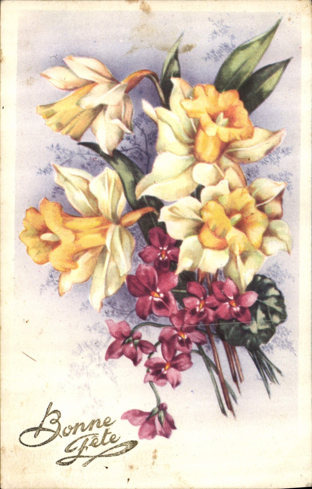 CPA Bonne Fete Fleurs