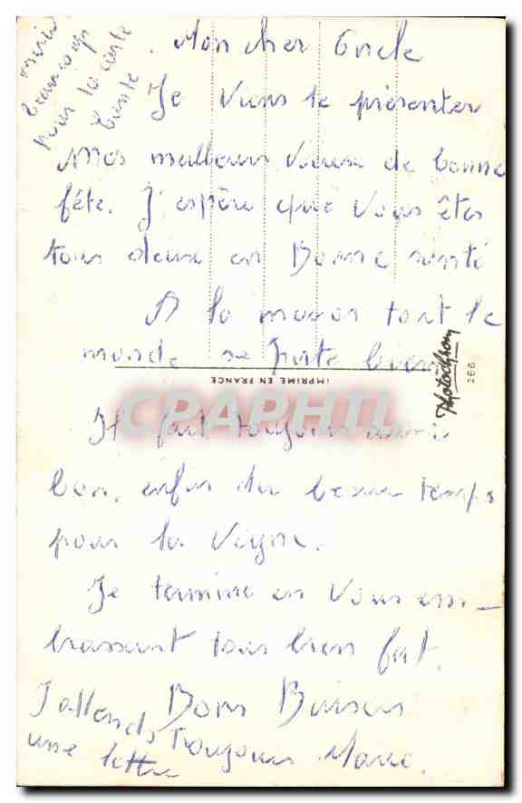 CPA Heureuse Fete Fleurs — Verso