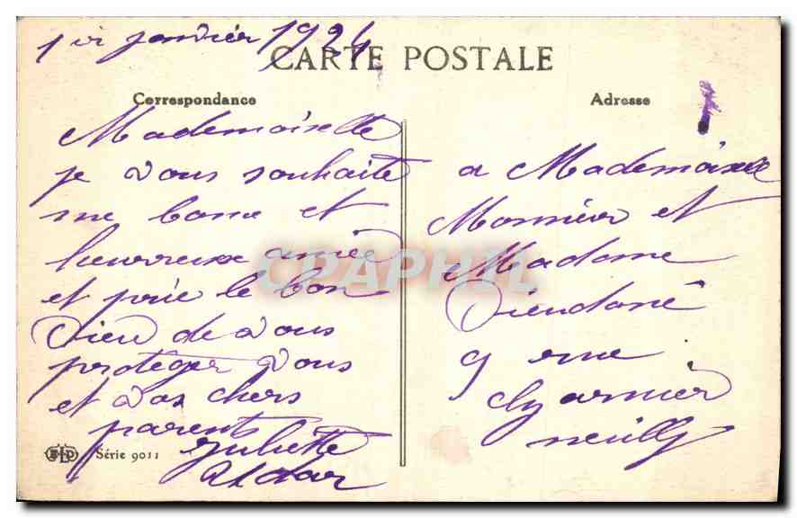 CPA Bonne Annee  — Rückseite