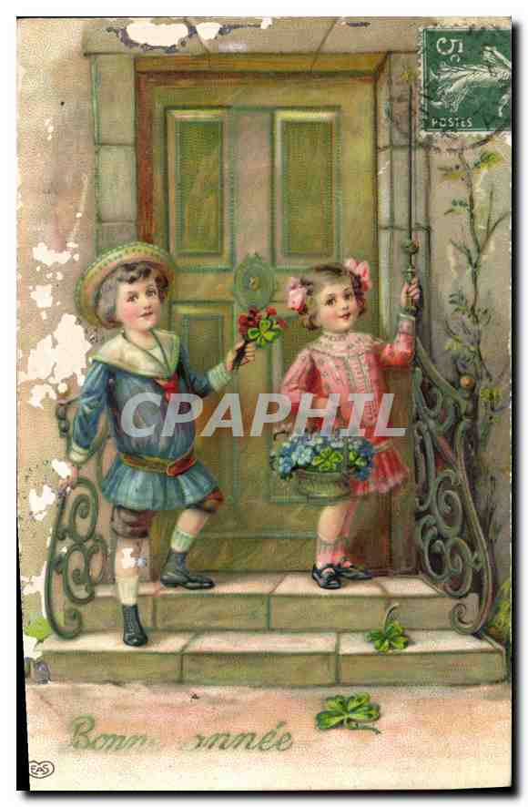 CPA Bonne Annee Enfants