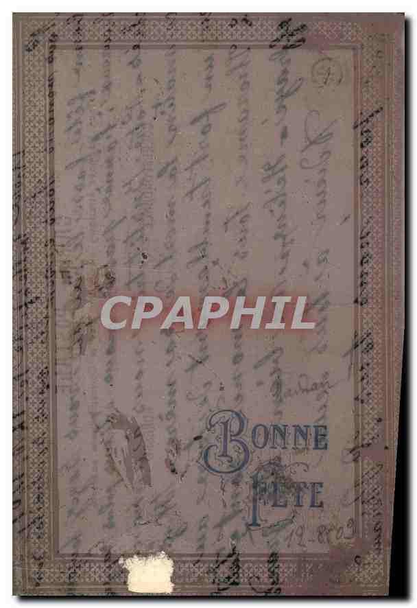 CPA Bonne Fete  — Verso