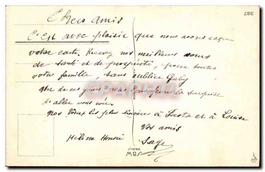 CPA Bonne Annee  — Rückseite