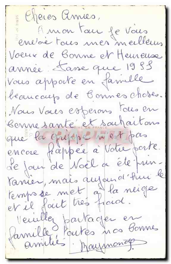 CPA Bonne Annee  — Rückseite