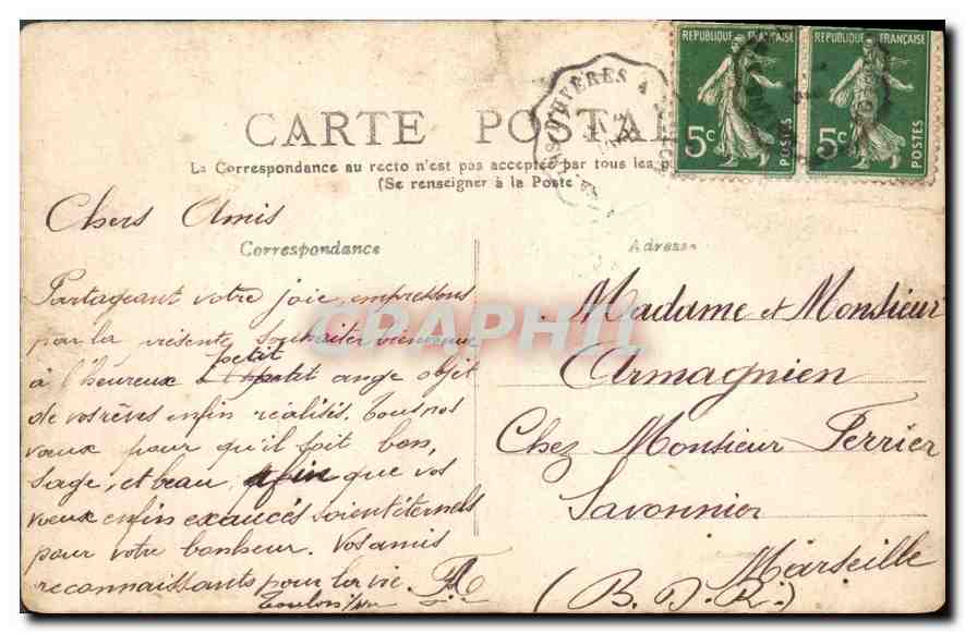 CPA Femme Enfant — Verso
