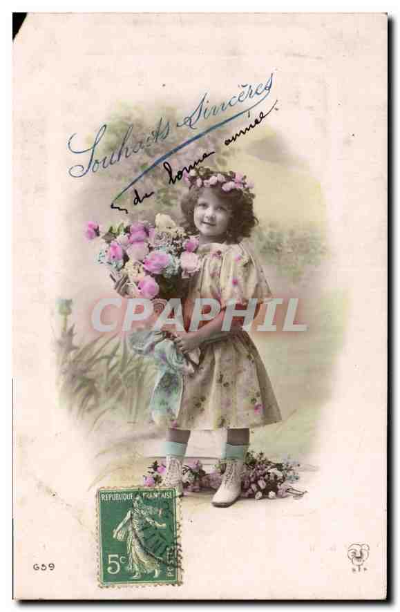CPA Souhaits Sinceres Enfant