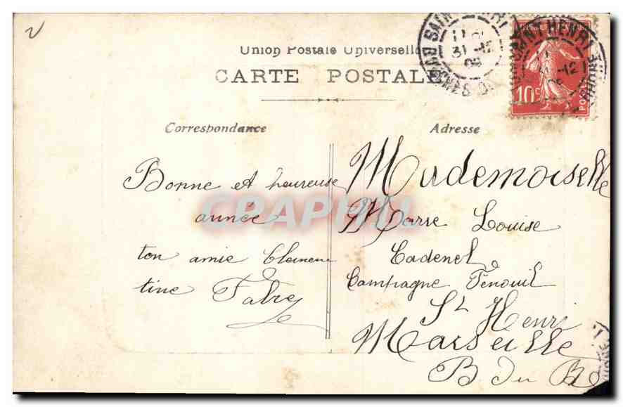 CPA Souhaits Sinceres Enfant — Verso