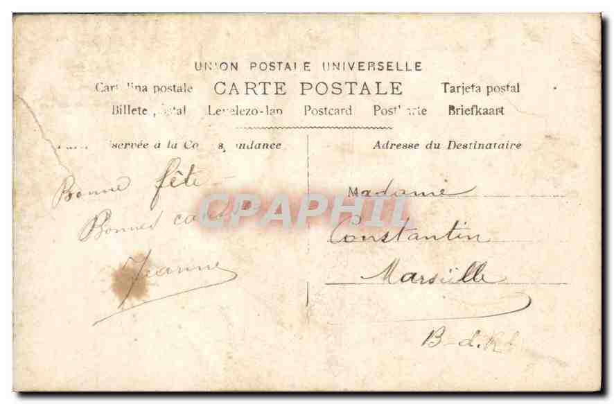 CPA Bonne Fete Enfant — Verso