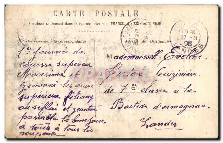 CPA Elle Pauv matheureux jeune homme Femme — Rückseite