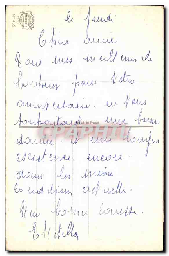 CPA Heureux Anniversaire Fleurs — Verso