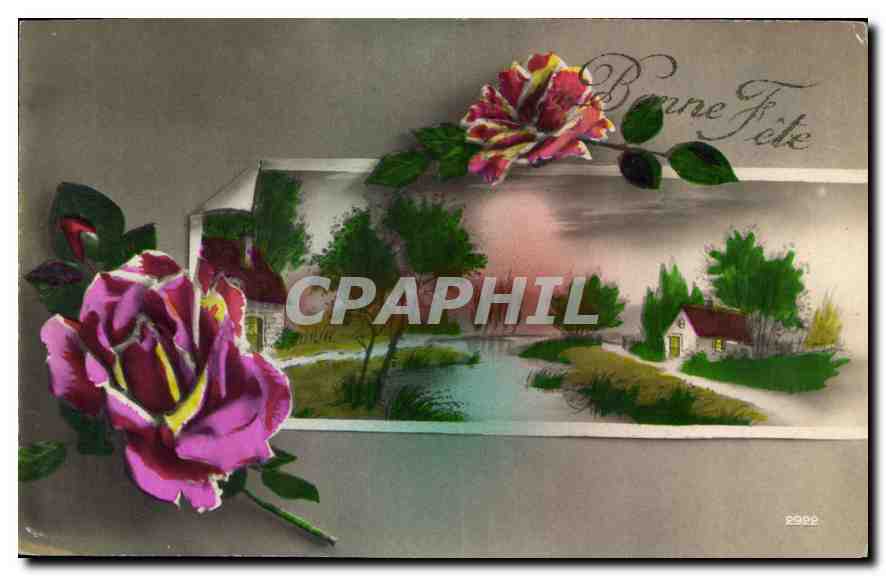 CPA Bonne Fete Fleurs