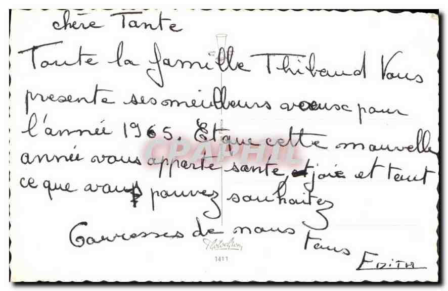 CPA Bonne Annee  — Rückseite