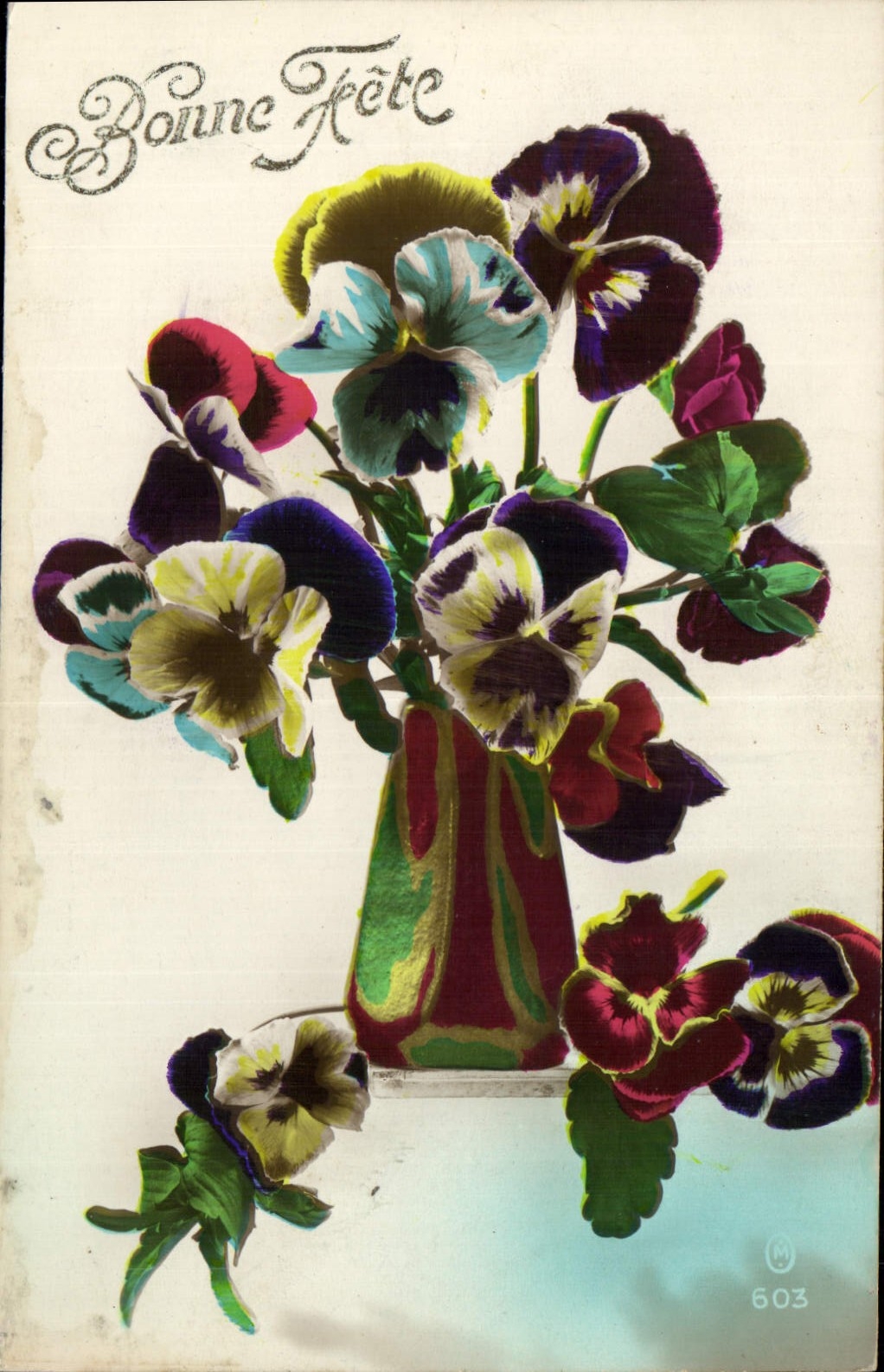 CPA Bonne Fete Fleurs