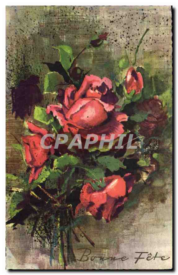 CPA Bonne Fete Fleurs