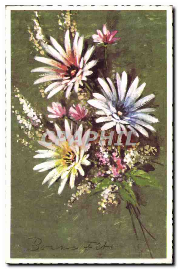 CPA Bonne Fete fleurs