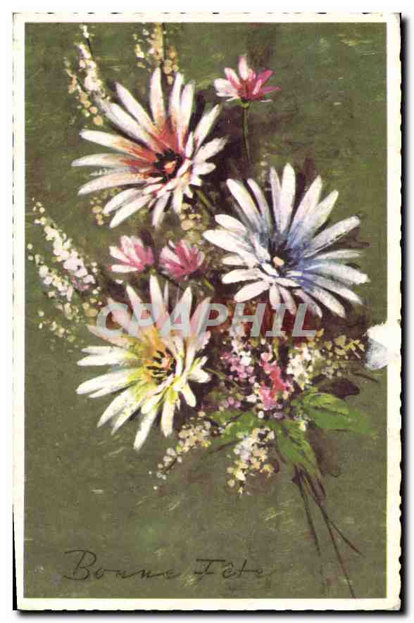 CPA Bonne Fete fleurs