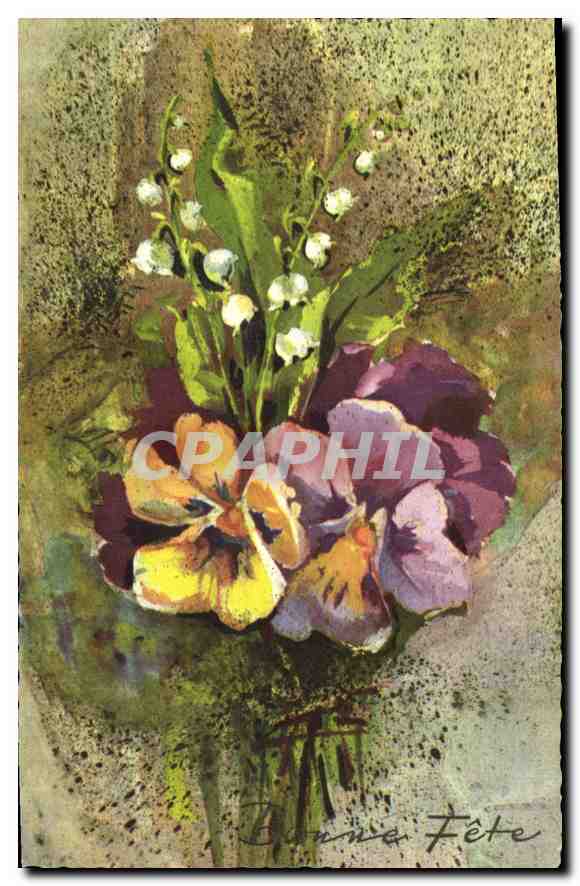 CPA Bonne Fete Fleurs
