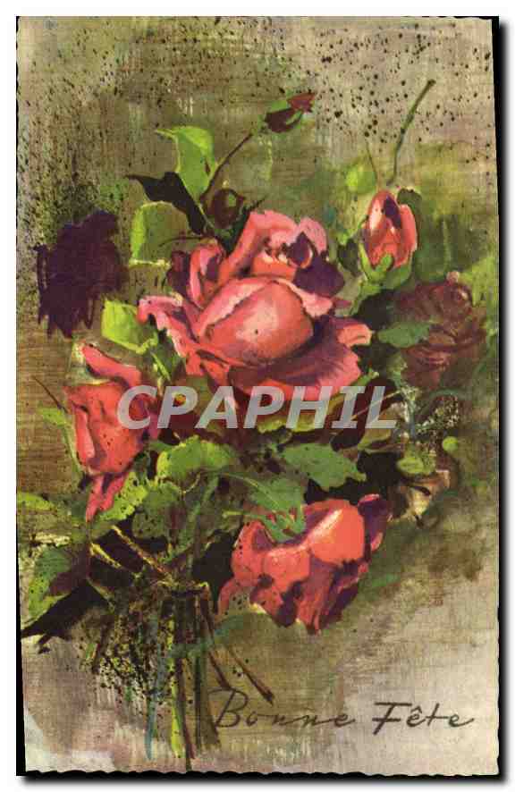 CPA Bonne Fete Fleurs